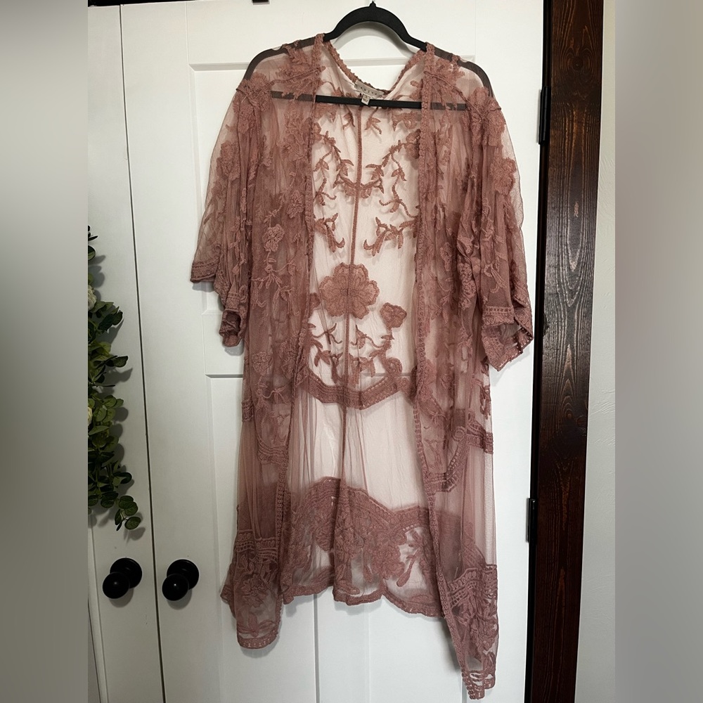 Adiva dusty rose duster